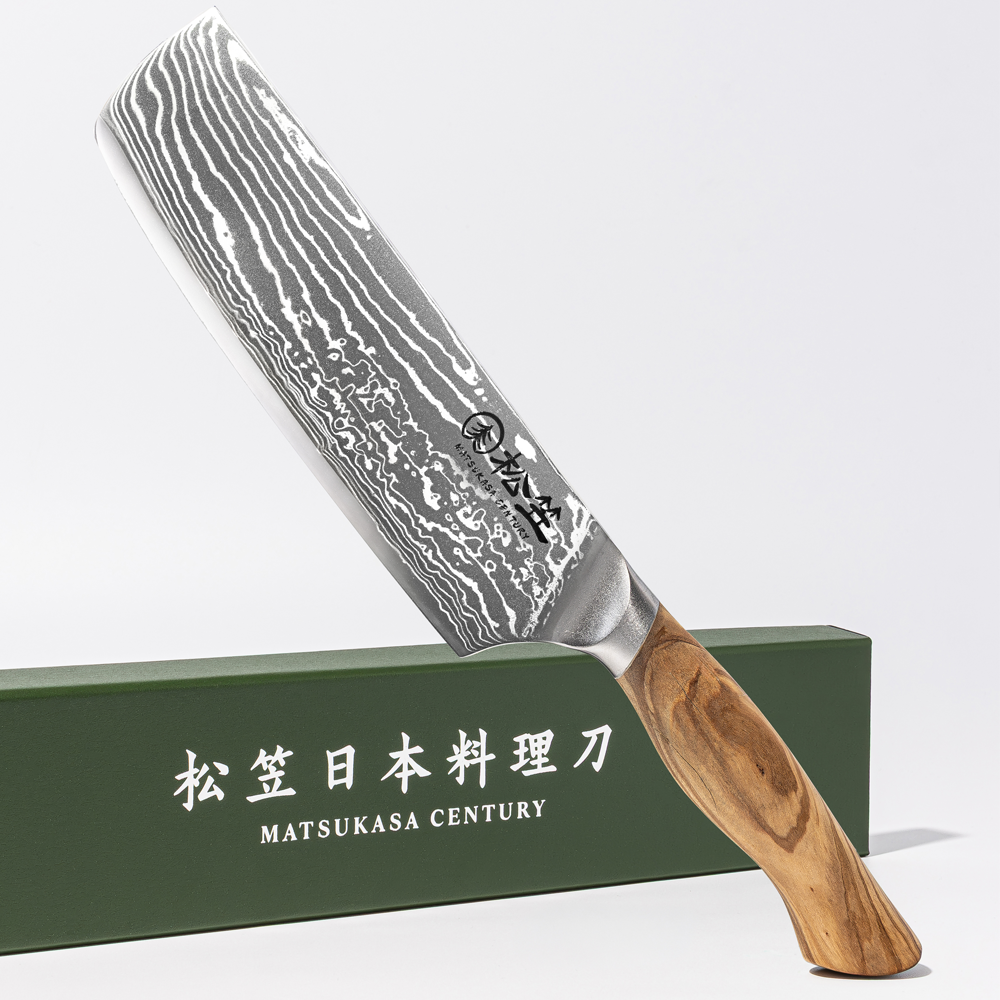 松笠 CENTURY の菜切包丁を収めた化粧箱