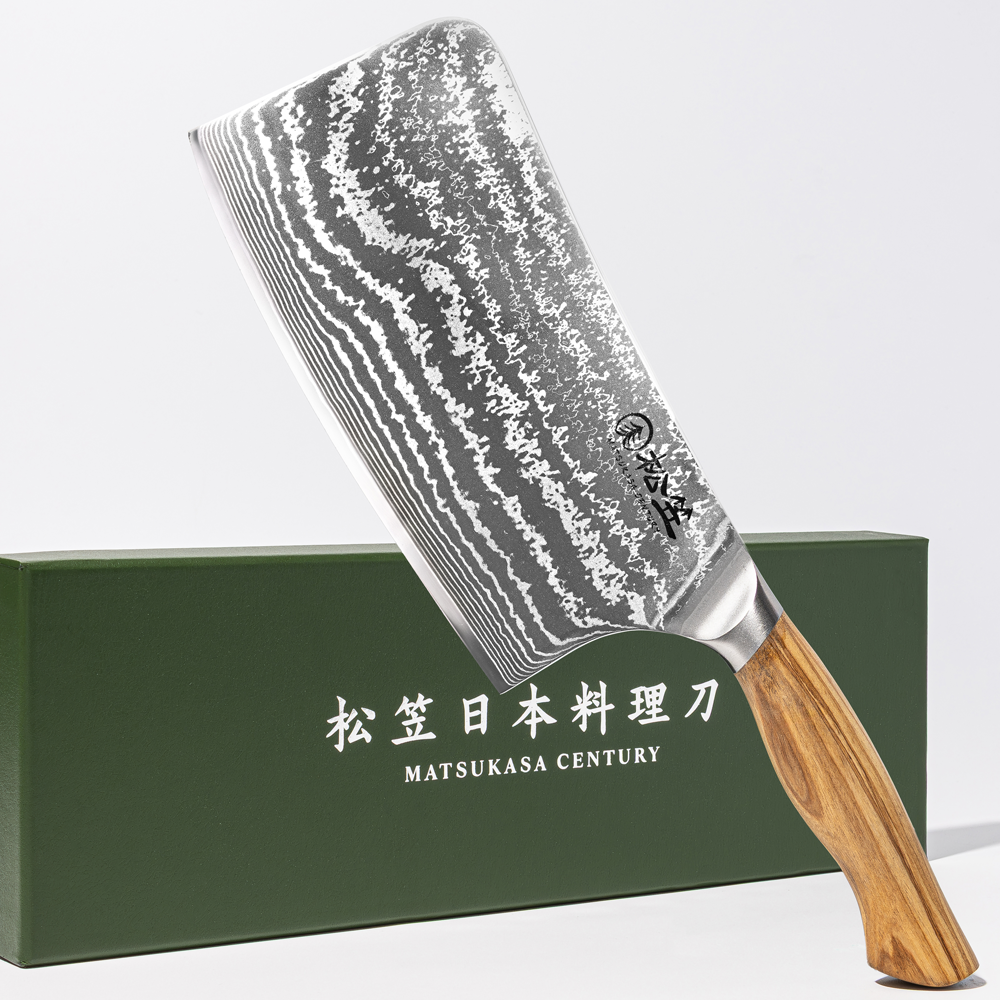 松笠 CENTURY の中華包丁を収めた化粧箱